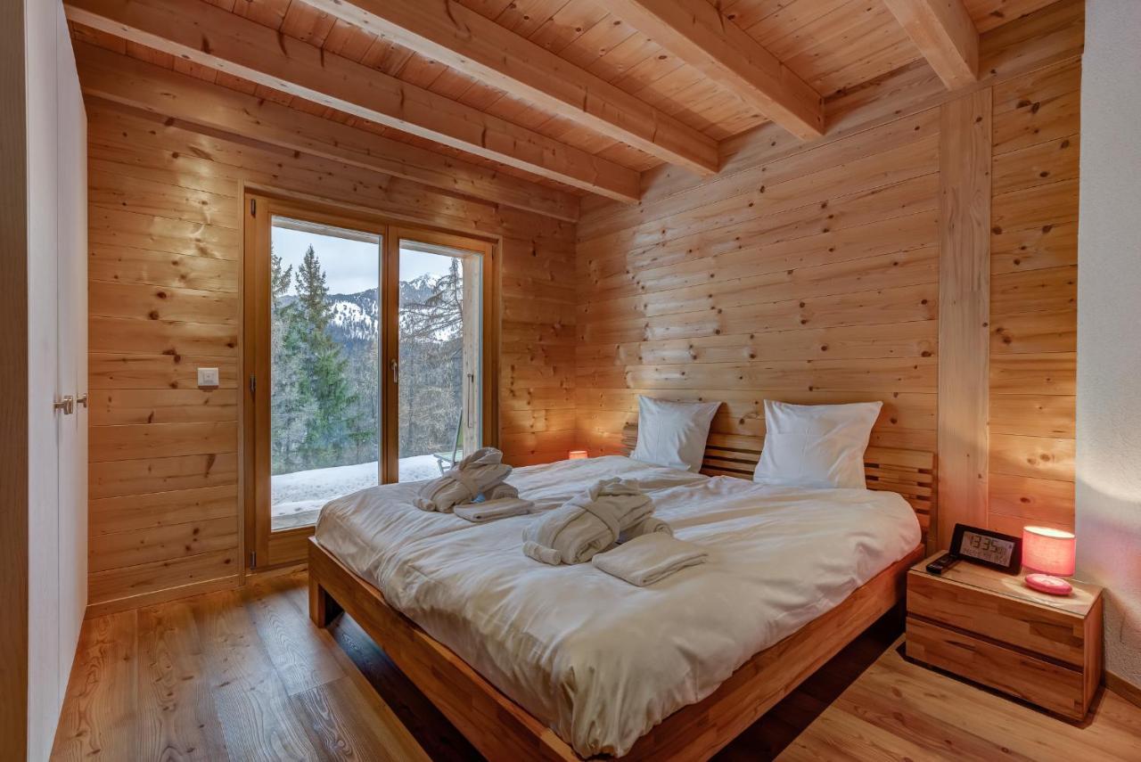 Chalet Flocon De Neige - Jacuzzi - Sauna La Tzoumaz Exterior photo